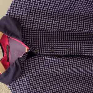 Greyson Print Golf Polo, XL, Purple